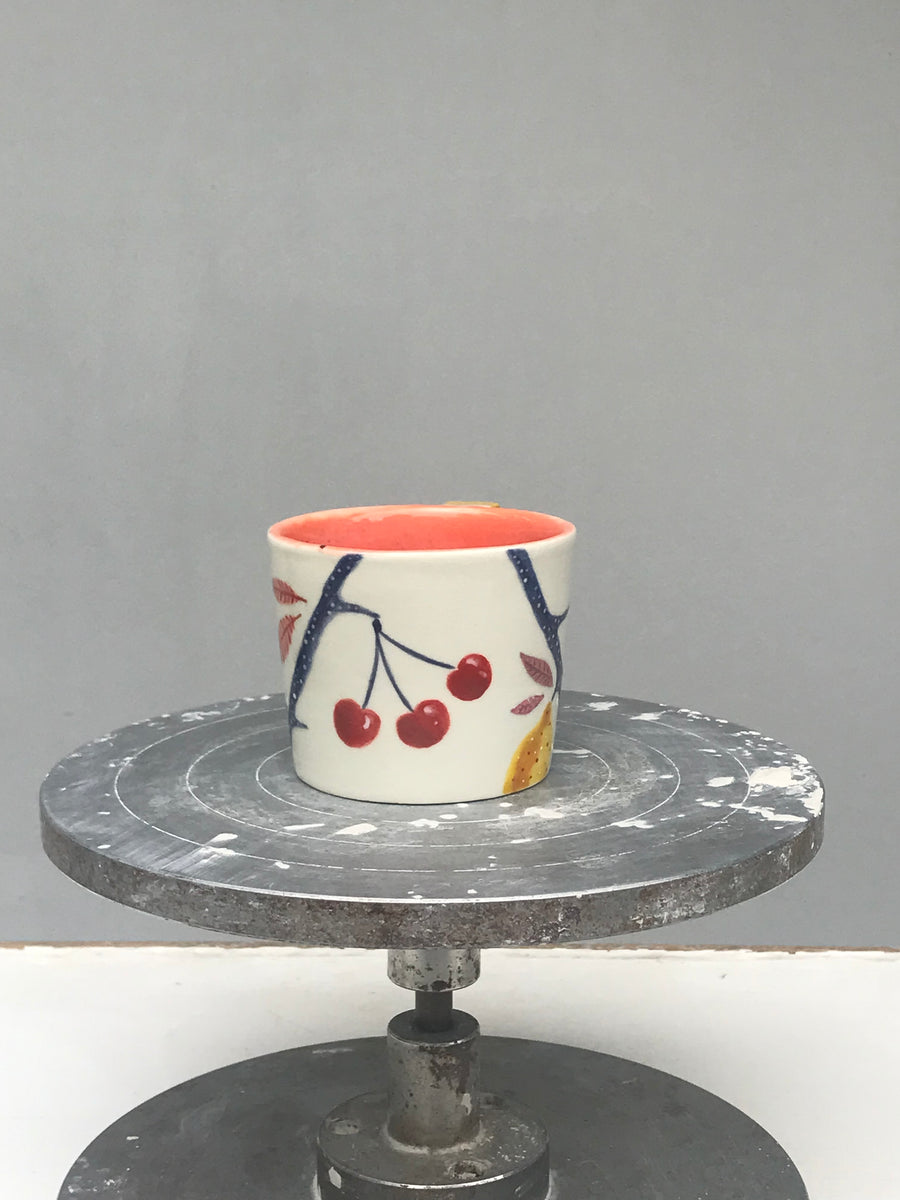 Porcelain breakfast bowl / collection with peas / No.1
