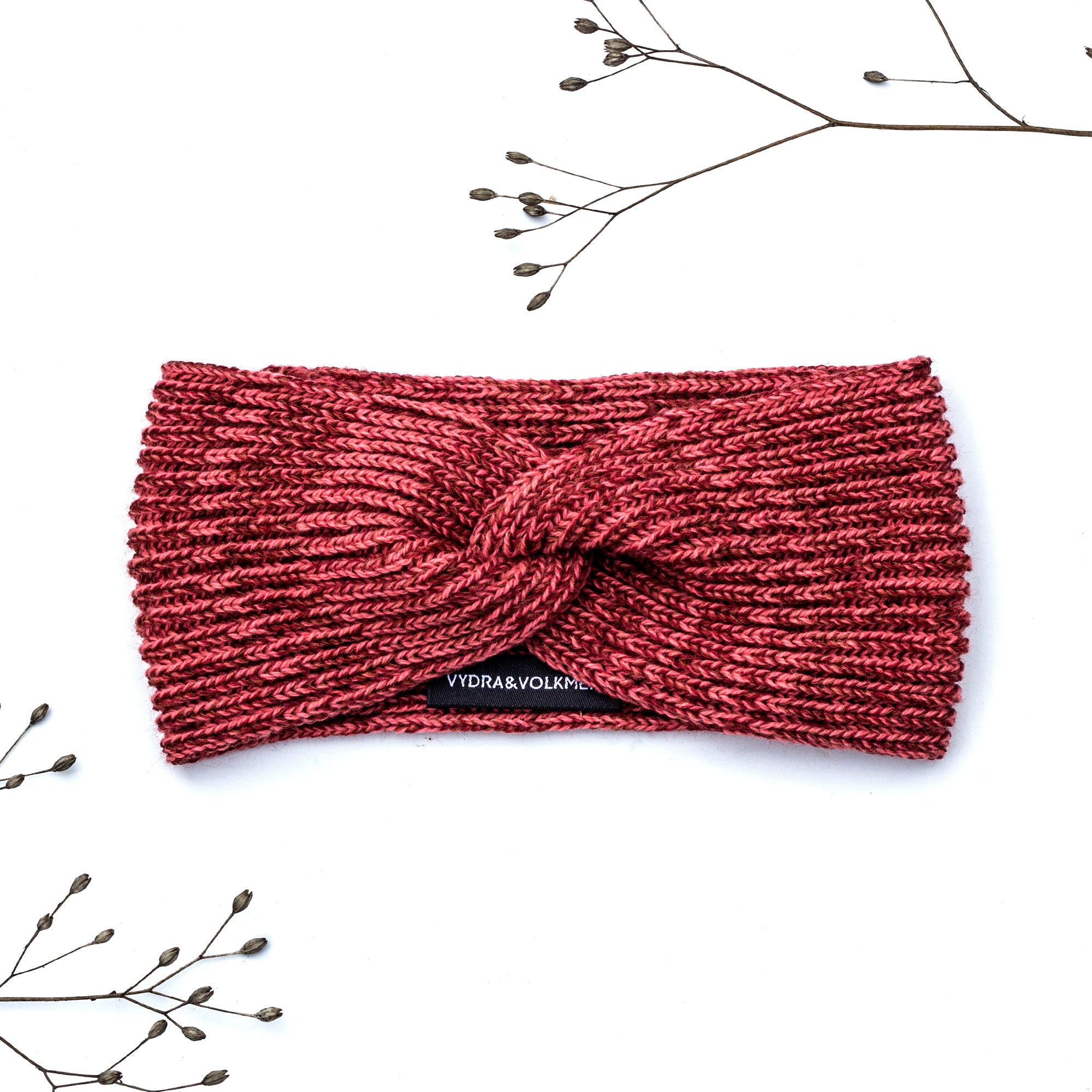 Merino čelenka Melange / chilli