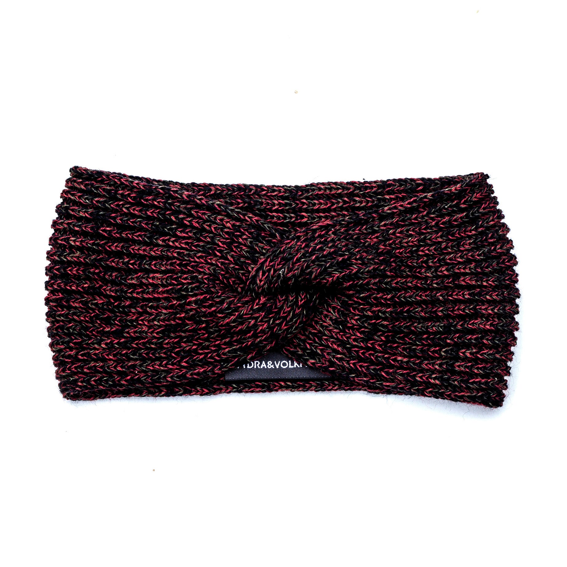 Merino čelenka Melange / black cherry