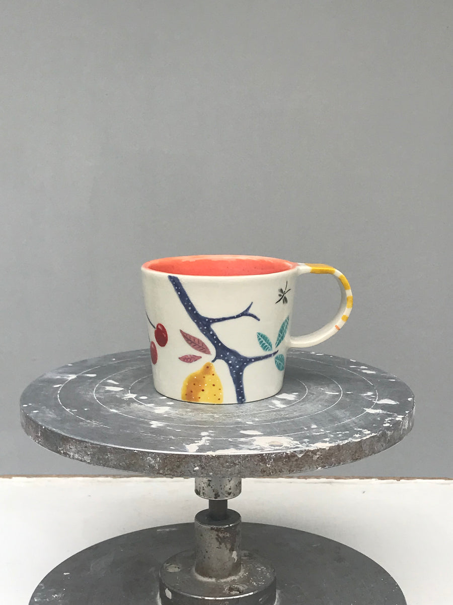 Porcelain breakfast bowl / collection with peas / No.1