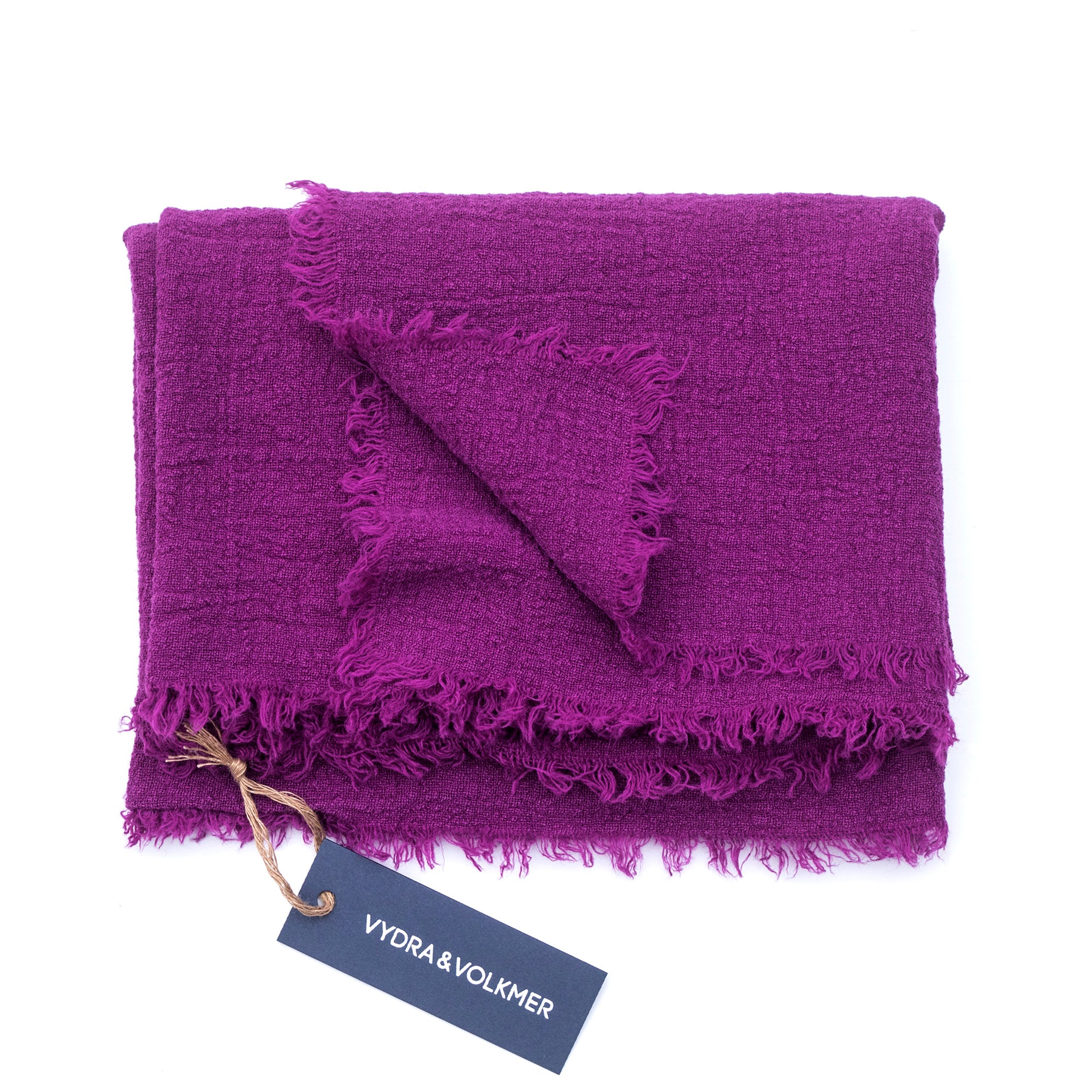 Unisex šál ze lněného krepu v odstínu Amaranth Purple