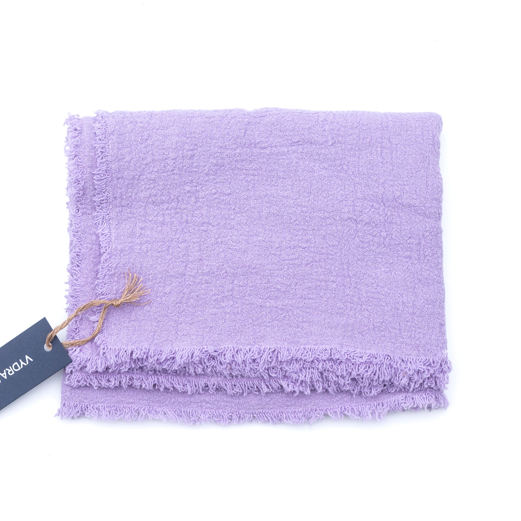 Unisex šál ze lněného krepu v odstínu Lavender Frost