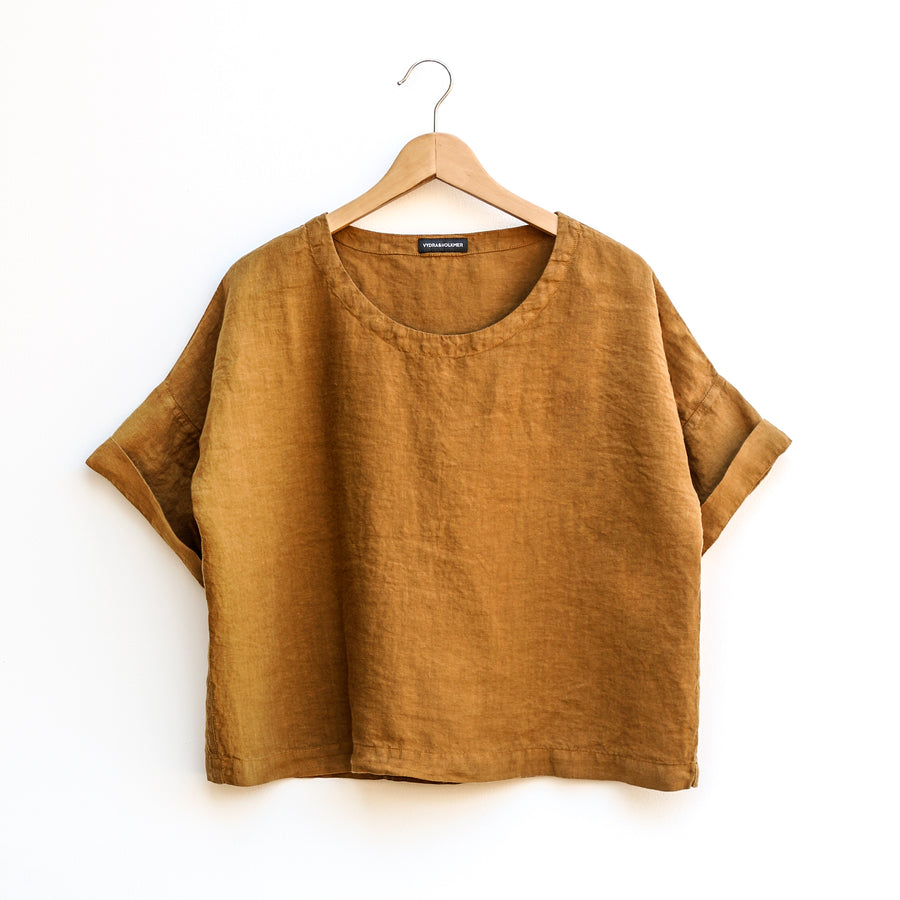 Oversized top with sleeves in Wood Thrush shade