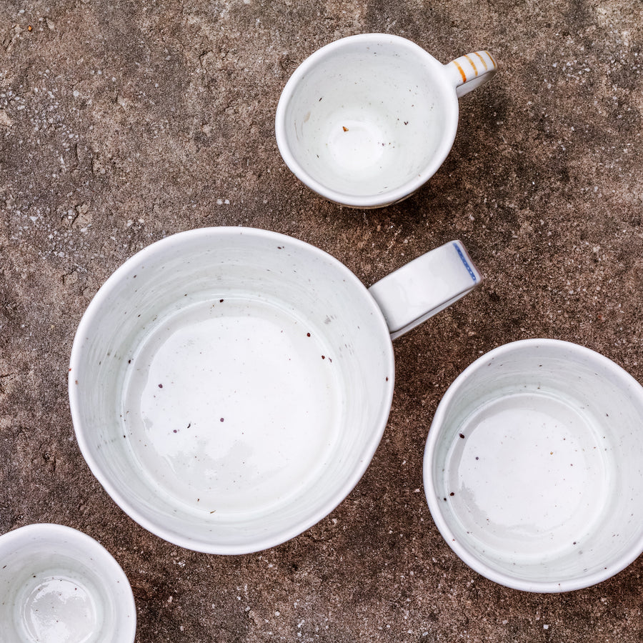 Large porcelain mug with butterflies No.55