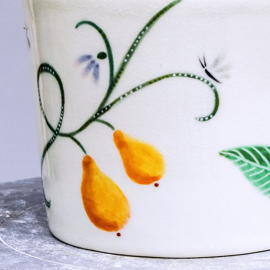 Large porcelain mug with butterflies No.55