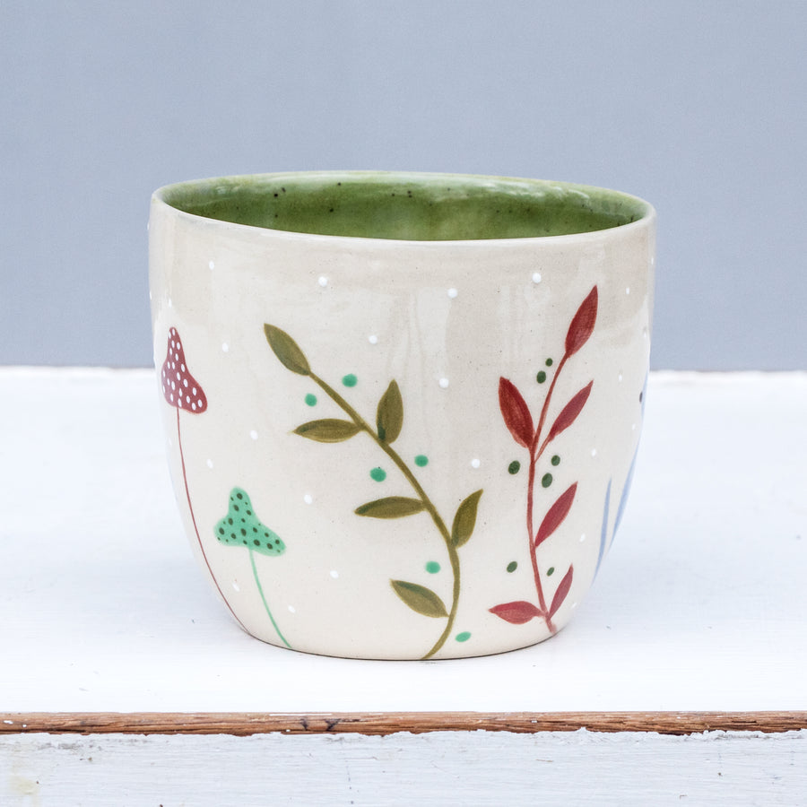 Large porcelain mug / collection with peas / No.1