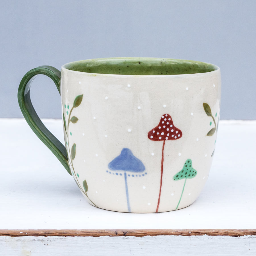 Large porcelain mug / collection with peas / No.1