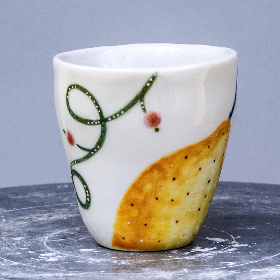 Porcelain breakfast bowl / collection with peas / No.1