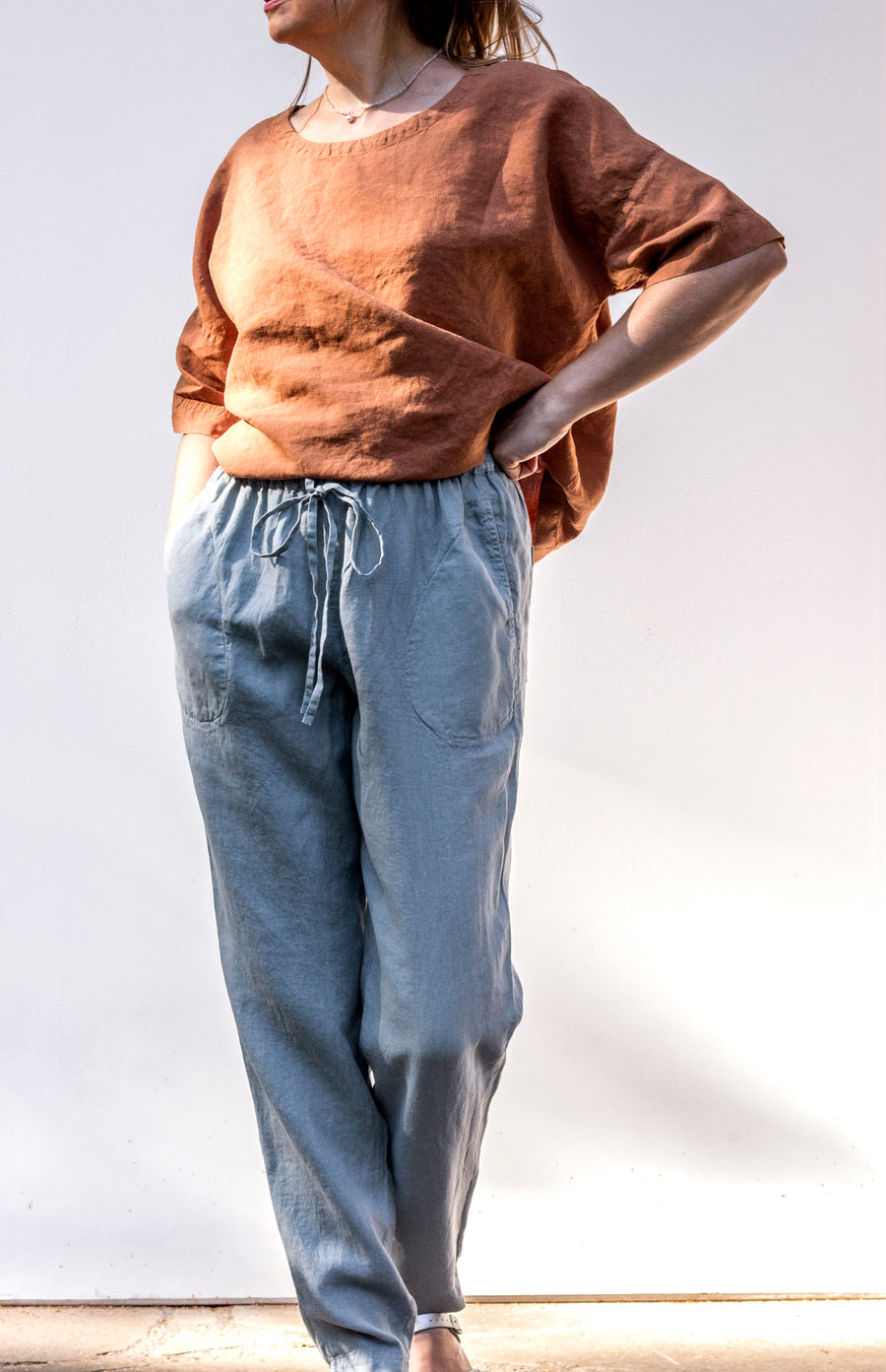 Extra fine trousers in the shade Stone Blue