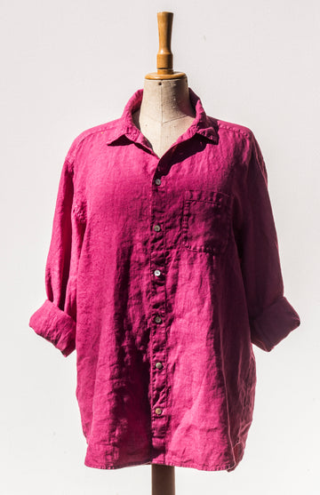 Extra jemná unisex košile v odstínu Fuchsia Rose
