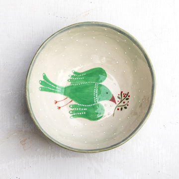 Porcelain breakfast bowl / collection with peas / No.1