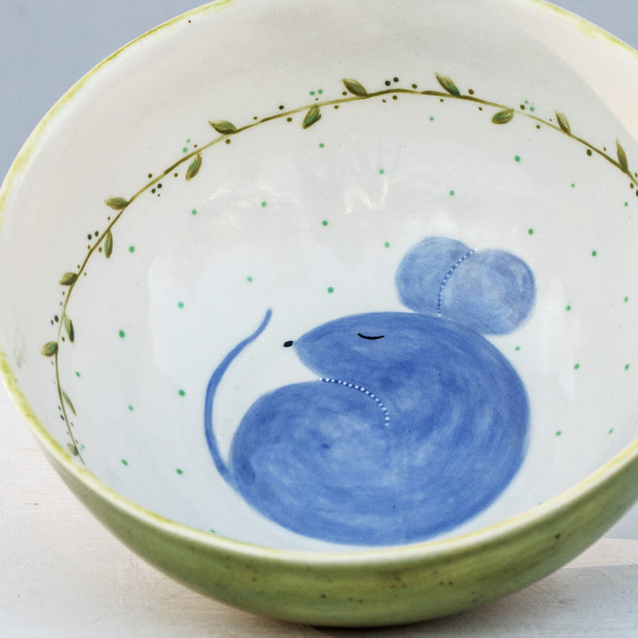 Porcelain breakfast bowl / collection with peas / No.1