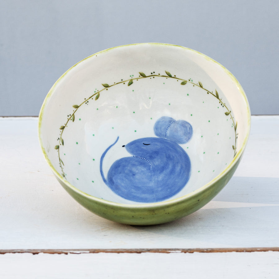 Porcelain breakfast bowl / collection with peas / No.1