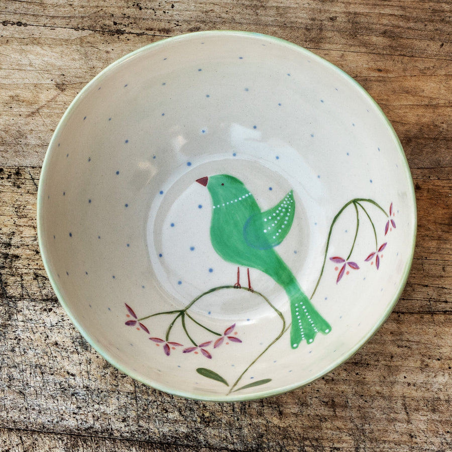 Porcelain breakfast bowl / collection with peas / No.1