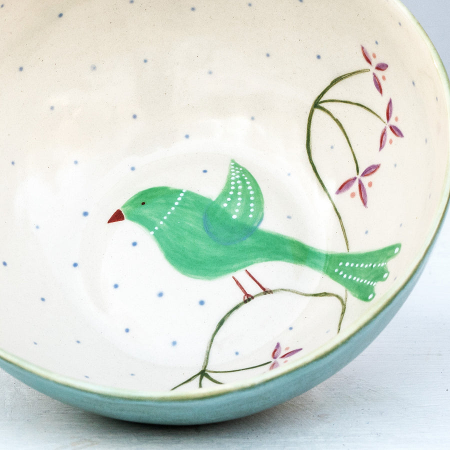 Porcelain breakfast bowl / collection with peas / No.1