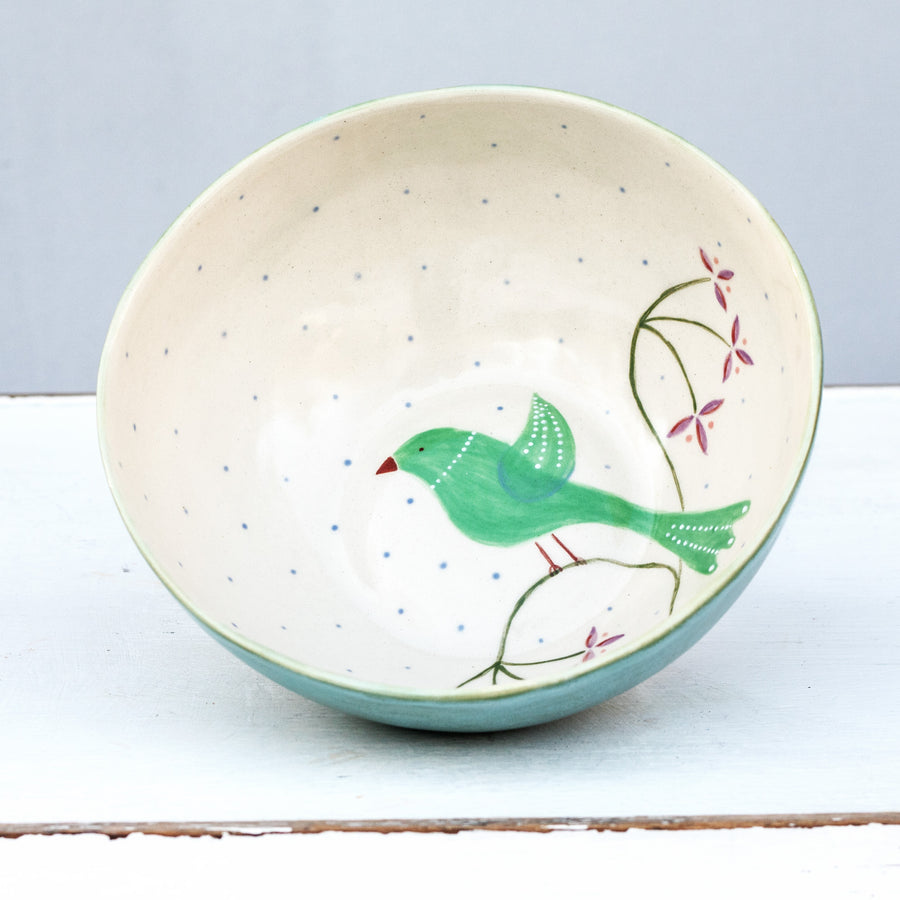 Porcelain breakfast bowl / collection with peas / No.1