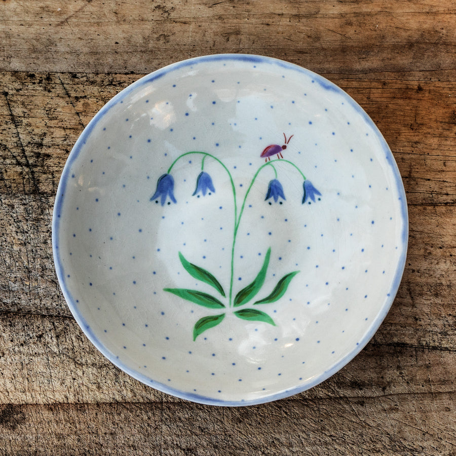 Porcelain breakfast bowl / collection with peas / No.1