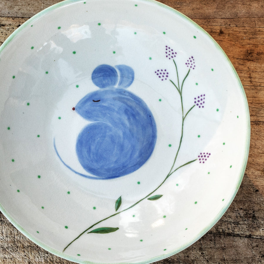 Porcelain breakfast bowl / collection with peas / No.1