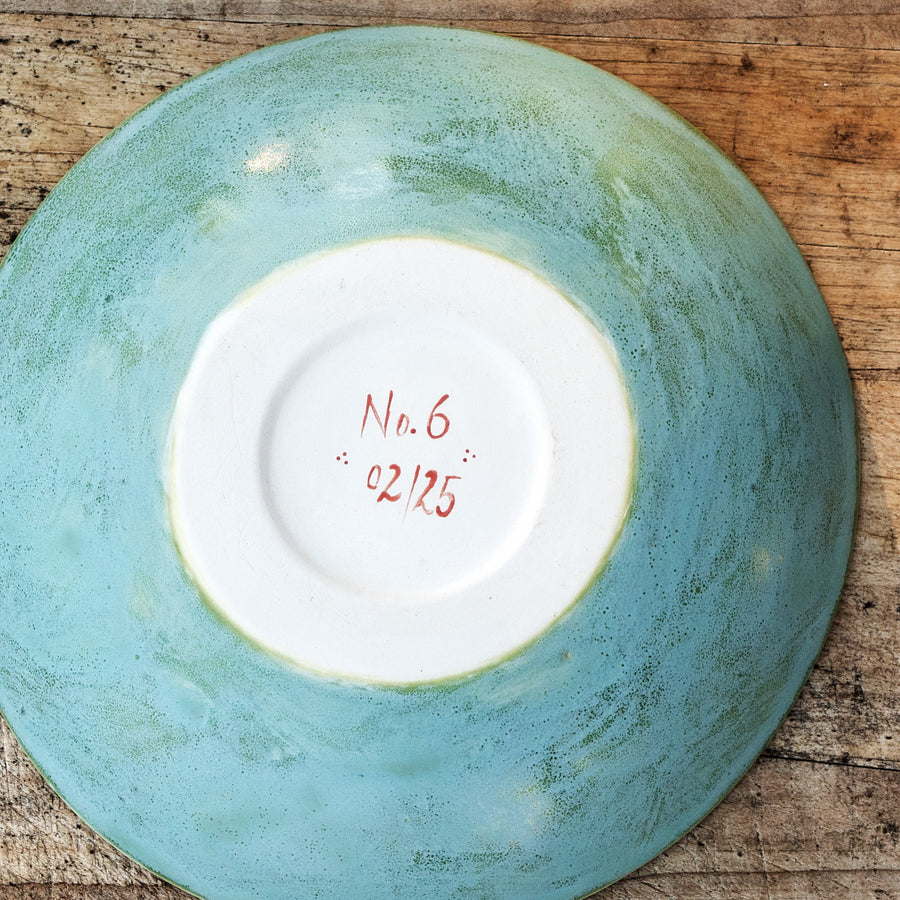 Porcelain breakfast bowl / collection with peas / No.1