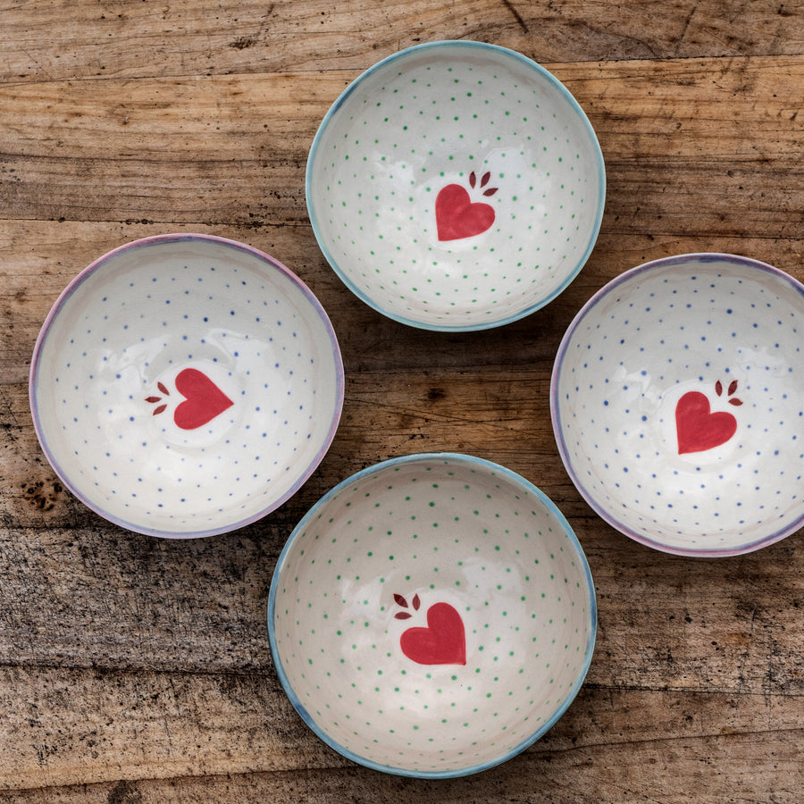 Porcelain breakfast bowl / collection with peas / No.1