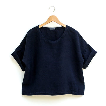Oversized top with sleeves in Night Sky shade