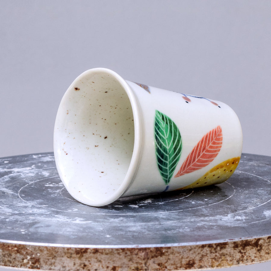 Porcelain breakfast bowl / collection with peas / No.1