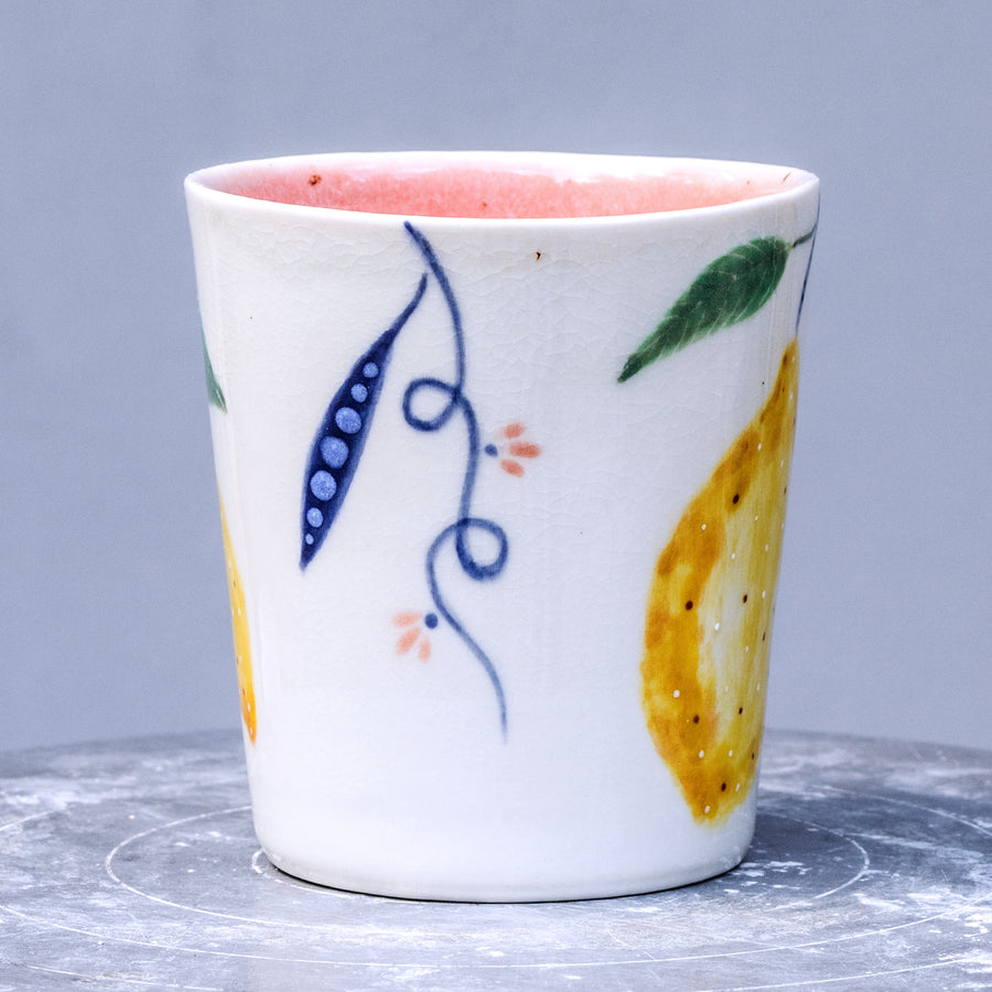Porcelain breakfast bowl / collection with peas / No.1