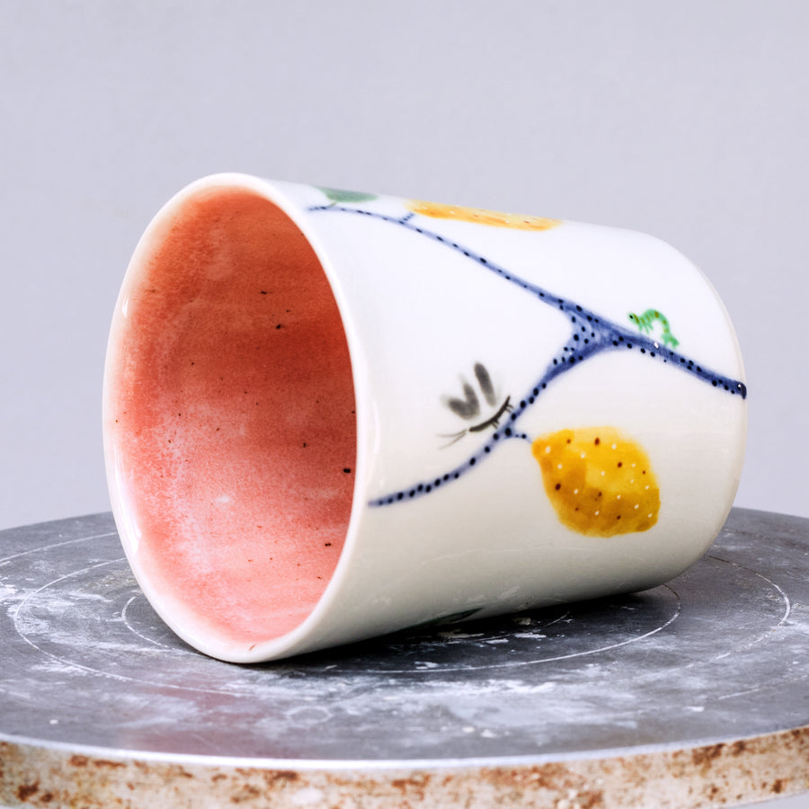 Porcelain breakfast bowl / collection with peas / No.1