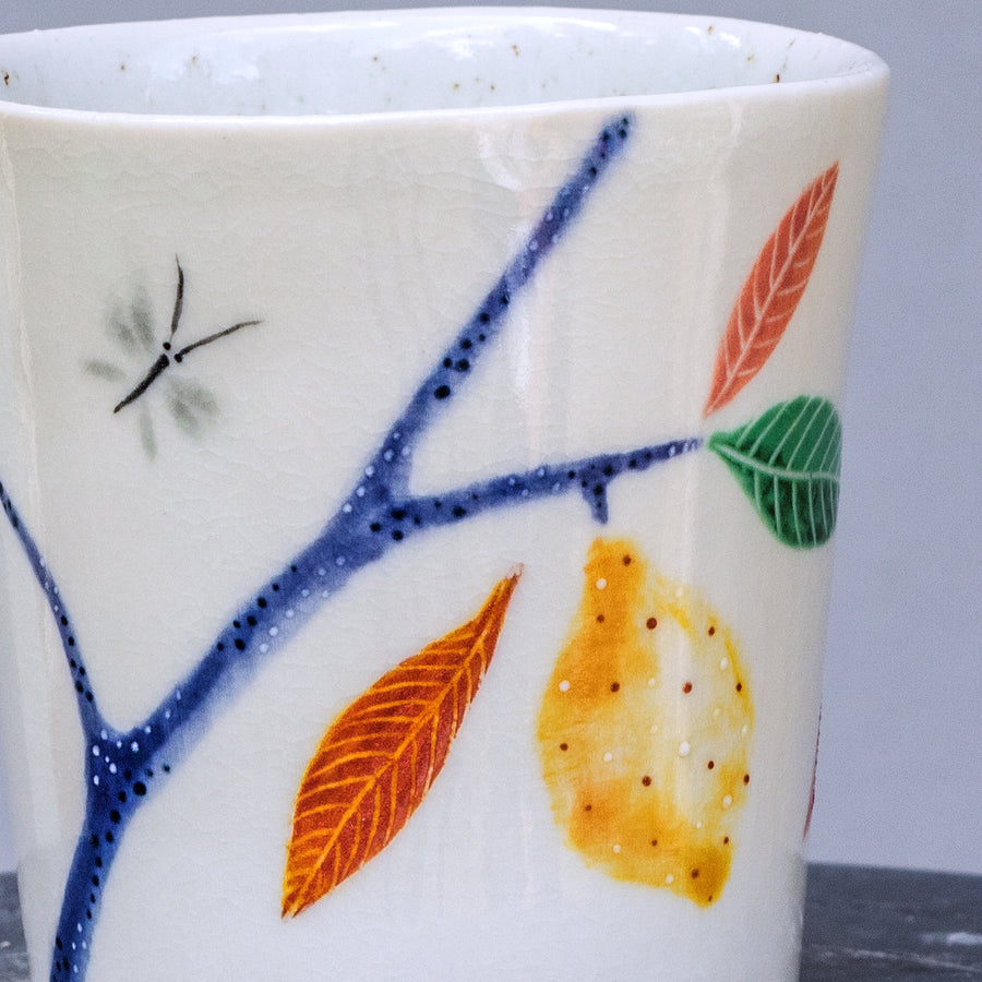 Porcelain breakfast bowl / collection with peas / No.1