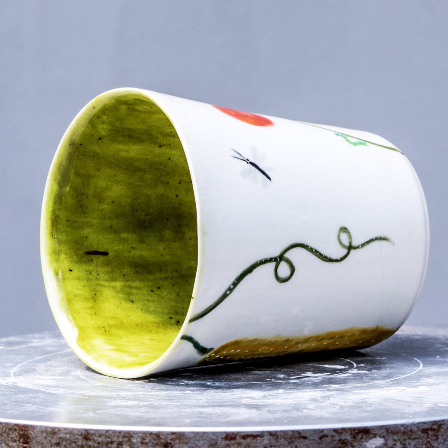 Porcelain breakfast bowl / collection with peas / No.1