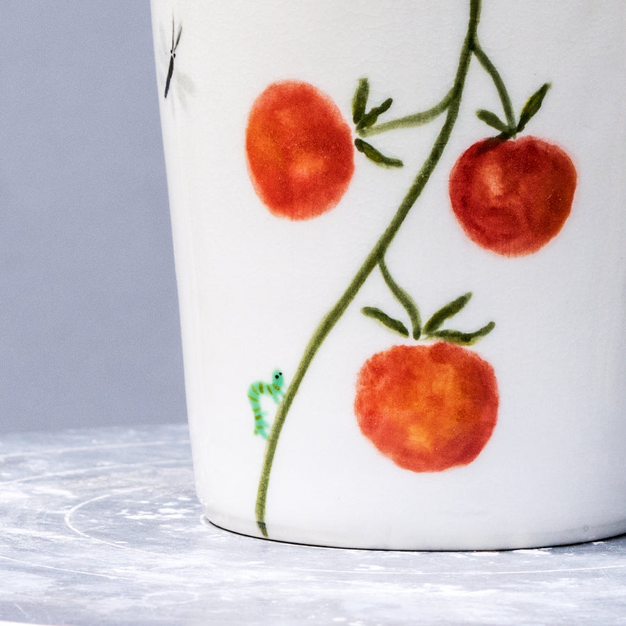 Porcelain breakfast bowl / collection with peas / No.1