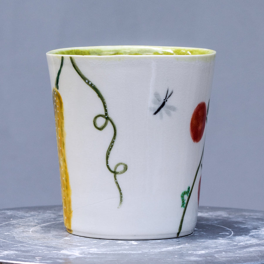 Porcelain breakfast bowl / collection with peas / No.1