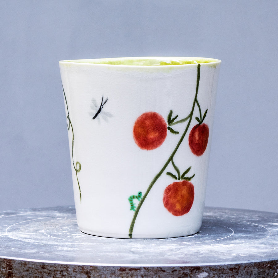 Porcelain breakfast bowl / collection with peas / No.1