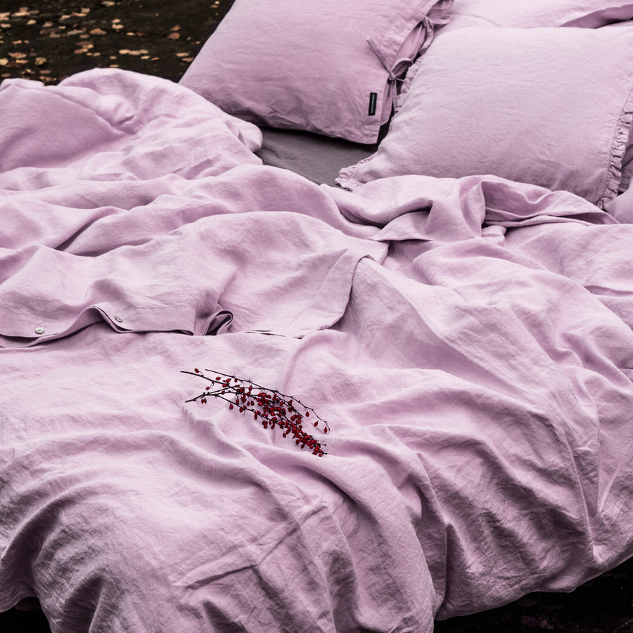 Extra jemné lněné povlečení v odstínu Lavender Frost - PREORDER