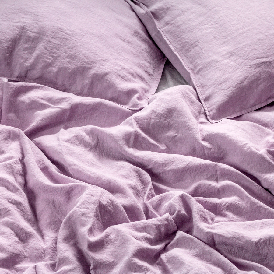 Extra jemné lněné povlečení v odstínu Lavender Frost - PREORDER