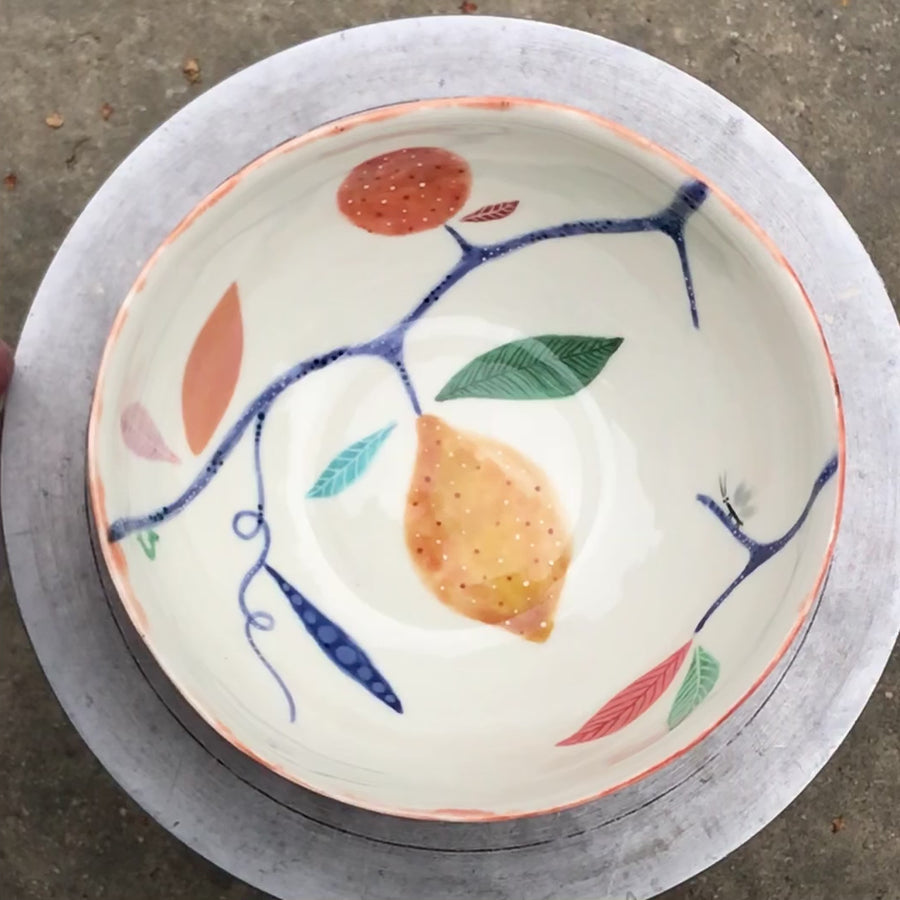 Porcelain breakfast bowl with rabbit No.31