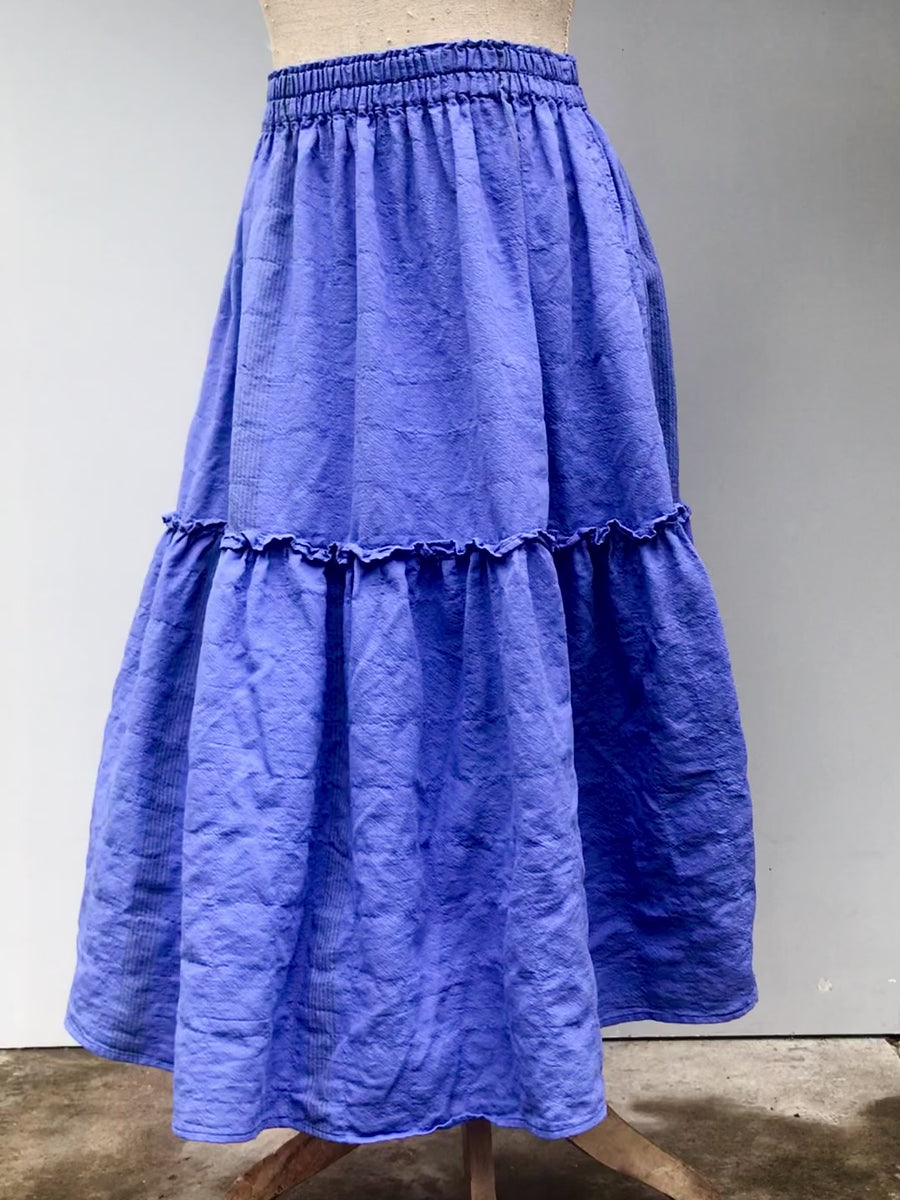 Princess / sukně z luxusní keprové bavlny v odstínu Amparo Blue