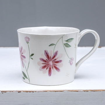 Large porcelain mug / collection with peas / No.1