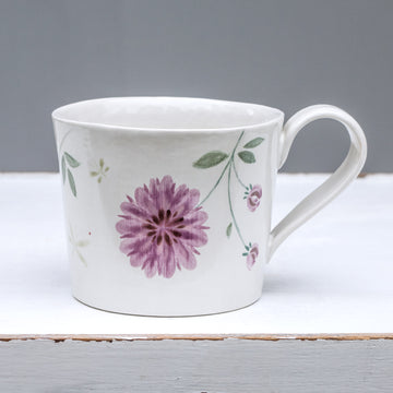 Large porcelain mug / collection with peas / No.1