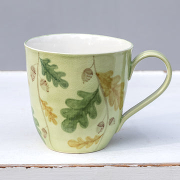 Large porcelain mug / collection with peas / No.1
