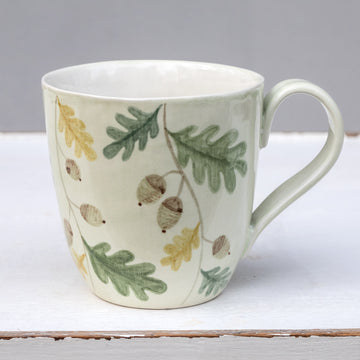 Large porcelain mug / collection with peas / No.1