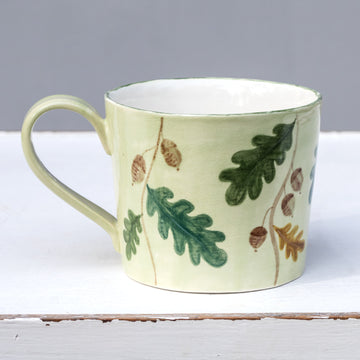 Large porcelain mug / collection with peas / No.1