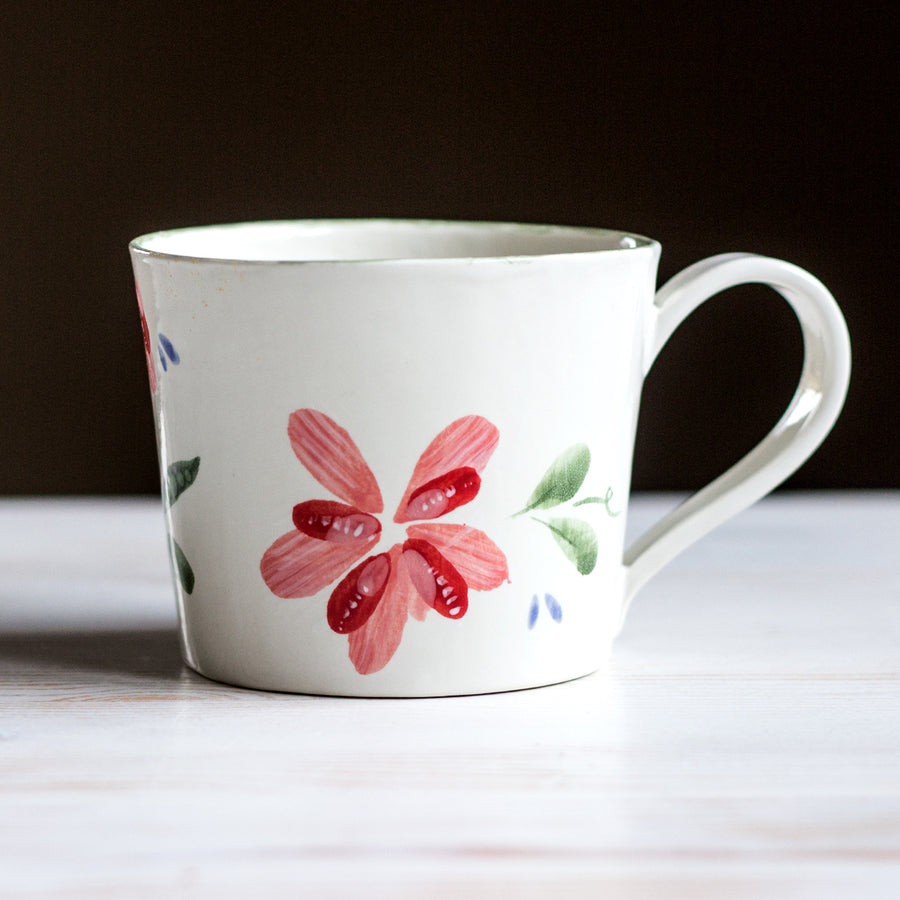 Large porcelain mug / collection with peas / No.2