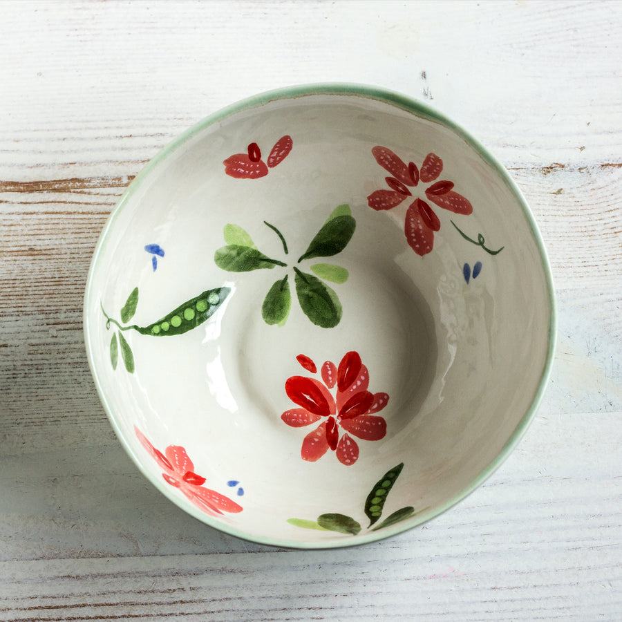 Porcelain breakfast bowl / collection with peas / No.4