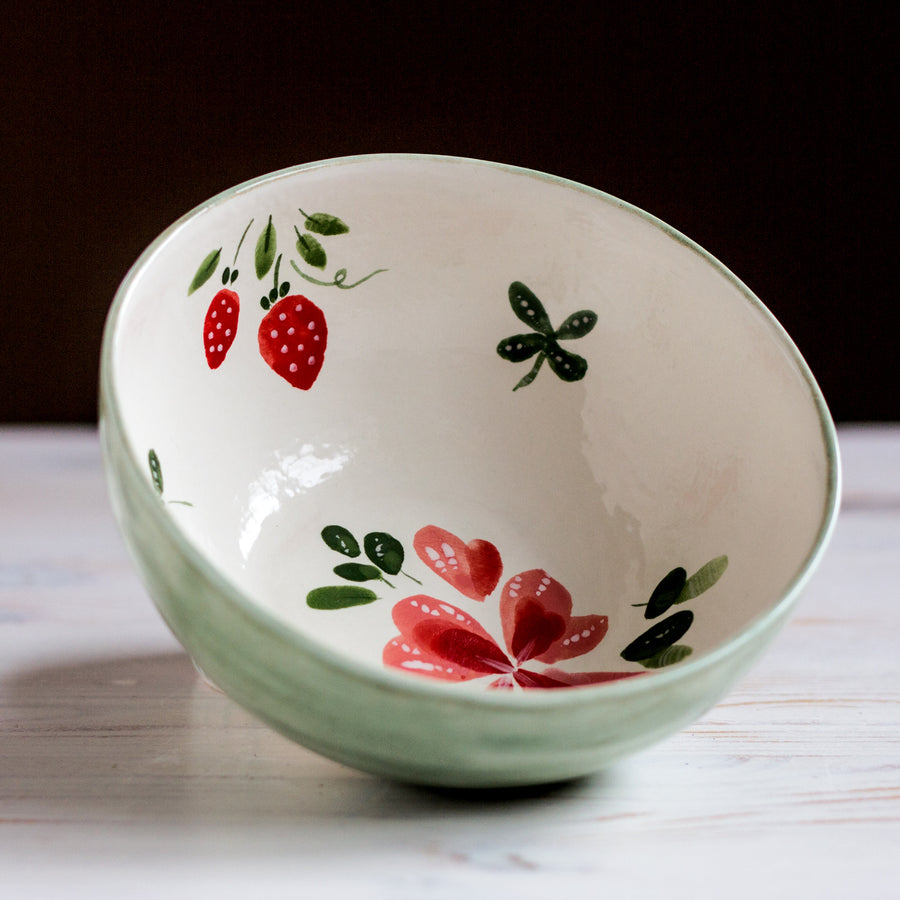 Porcelain breakfast bowl / collection with peas / No.5