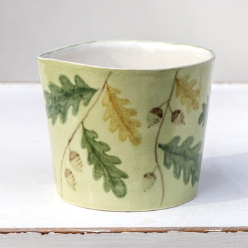 Large porcelain mug / collection with peas / No.1