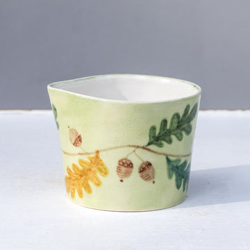 Large porcelain mug / collection with peas / No.1