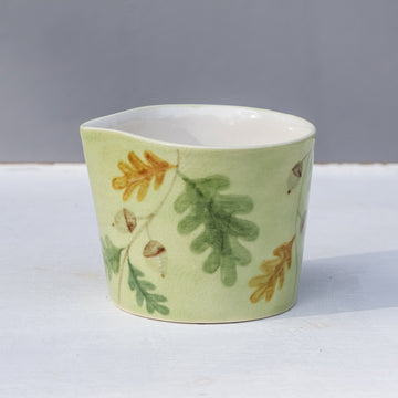 Large porcelain mug / collection with peas / No.1