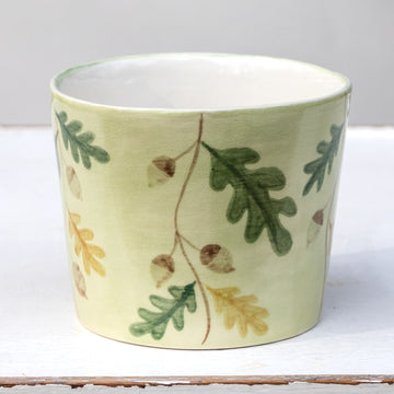 Large porcelain mug / collection with peas / No.1