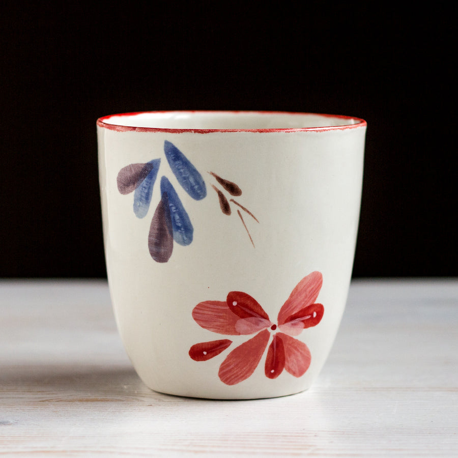 Large porcelain cup / strawberry collection / No.1